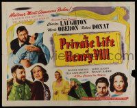7k715 PRIVATE LIFE OF HENRY VIII 1/2sh R43 art of Charles Laughton, directed by Alexander Korda!