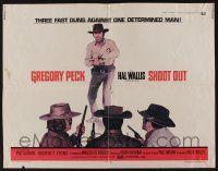 7k755 SHOOT OUT 1/2sh '71 great full-length image of gunfighter Gregory Peck facing down three men!