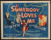 7k762 SOMEBODY LOVES ME style B 1/2sh '52 four images of sexy dancer Betty Hutton + many showgirls!