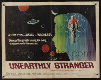 7k833 UNEARTHLY STRANGER 1/2sh '64 cool art of weird macabre unseen thing out of time & space!