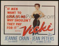 7k839 VICKI 1/2sh '53 if men look at sexy bad girl Jean Peters, she'll make them pay for it!