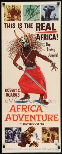 7k007 AFRICA ADVENTURE insert '54 this is the REAL Africa, the living jungle, wild native image!