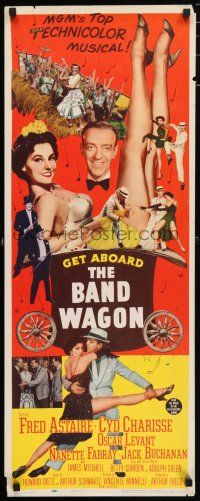 7k027 BAND WAGON insert '53 great image of Fred Astaire & sexy Cyd Charisse showing her legs!