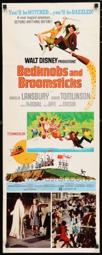 7k030 BEDKNOBS & BROOMSTICKS insert '71 Walt Disney, Angela Lansbury, great cartoon art!