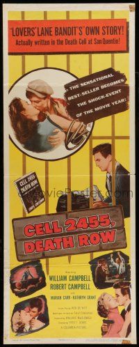 7k056 CELL 2455 DEATH ROW insert '55 biography of Caryl Chessman, no. 1 condemned convict!