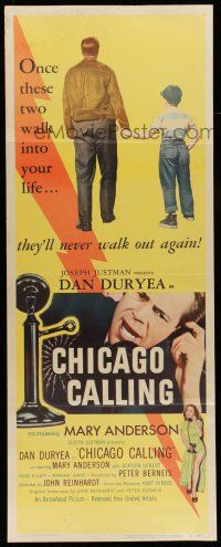 7k059 CHICAGO CALLING insert '51 $53 means life or death for Dan Duryea!