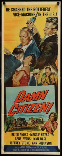7k066 DAMN CITIZEN insert '58 he smashed the rottenest vice-machine in the U.S.!