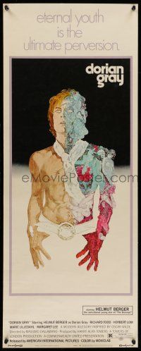 7k086 DORIAN GRAY insert '71 Helmut Berger, really cool Ted CoConis art!