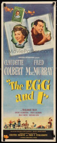 7k092 EGG & I insert '47 Claudette Colbert, MacMurray, first Ma & Pa Kettle, by Betty MacDonald!