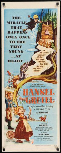 7k143 HANSEL & GRETEL insert '54 classic fantasy tale acted out by cool Kinemin puppets!
