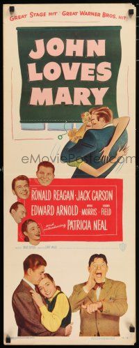 7k170 JOHN LOVES MARY insert '49 Ronald Reagan, Jack Carson, Edward Arnold, Patricia Neal