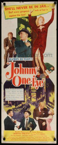 7k173 JOHNNY ONE-EYE insert '50 Damon Runyon, Pat O'Brien, cool artwork!