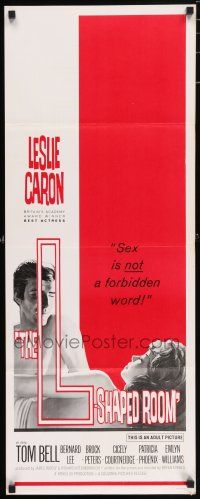 7k213 L-SHAPED ROOM insert '63 sexy Leslie Caron, Bryan Forbes, cool design!