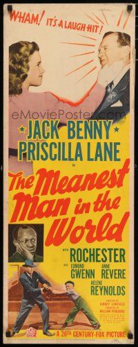 7k228 MEANEST MAN IN THE WORLD insert '43 Jack Benny slapped by Priscilla Lane, plus Rochester!