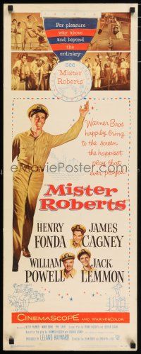 7k236 MISTER ROBERTS insert '55 Henry Fonda, James Cagney, William Powell, Jack Lemmon, John Ford
