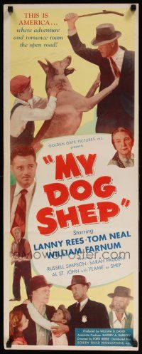 7k251 MY DOG SHEP insert '46 boy and his German Shepherd, Lanny Rees, Tom Neal!