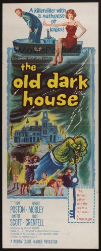 7k263 OLD DARK HOUSE insert '63 William Castle's killer-diller with a nuthouse of kooks!
