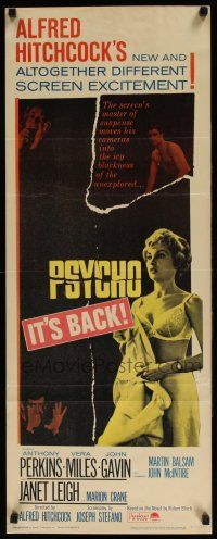 7k290 PSYCHO insert R65 sexy half-dressed Janet Leigh, Anthony Perkins, Alfred Hitchcock!