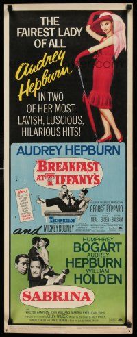7k316 SABRINA/BREAKFAST AT TIFFANY'S insert '65 Audrey Hepburn is the fairest lady of them all!