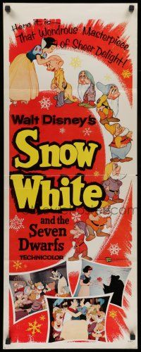 7k338 SNOW WHITE & THE SEVEN DWARFS insert R58 Walt Disney animated cartoon fantasy classic!
