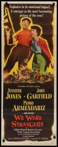 7k412 WE WERE STRANGERS insert '49 art of Jennifer Jones & John Garfield, directed by John Huston