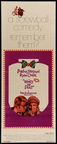7k416 WHAT'S UP DOC insert '72 Barbra Streisand, Ryan O'Neal, directed by Peter Bogdanovich!