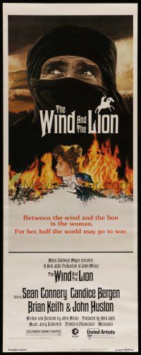 7k420 WIND & THE LION insert '75 art of Sean Connery & Candice Bergen, directed by John Milius!
