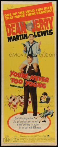 7k426 YOU'RE NEVER TOO YOUNG insert R64 great image of Dean Martin & wacky Jerry Lewis!