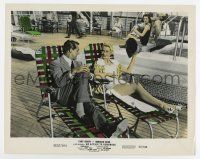 7m017 AFFAIR TO REMEMBER color 8x10 still '57 Cary Grant & Deborah Kerr relaxing on ship's deck!