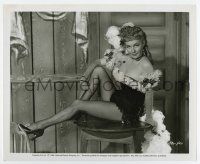 7m128 ANN SHERIDAN 8.25x10 still '53 in sexy skimpy outfit w/fishnet stockings in Take Me To Town!