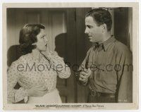 7m166 BLACK LEGION 8x10 still '36 O'Brien-Moore scared by Humphrey Bogart threatening to hit her!