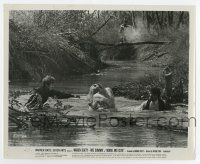 7m178 BONNIE & CLYDE 8x10 still '67 shot Faye Dunaway between Pollard & Warren Beatty in river!