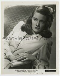7m181 BRASHER DOUBLOON 8x10.25 still '47 seated close up of Nancy Guild in Raymond Chandler noir!