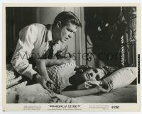 7m188 BREAKFAST AT TIFFANY'S 8x10.25 still '61 George Peppard talks to Audrey Hepburn in bed!