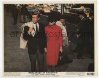 7m014 BREAKFAST AT TIFFANY'S color 8x10 still '61 Audrey Hepburn & Peppard holding hands on street!