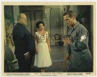 7m032 CAT ON A HOT TIN ROOF color 8x10 still #1 '58 Liz Taylor, Paul Newman & Big Daddy Burl Ives!