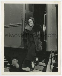 7m403 GLORIA SWANSON 8.25x10 still '37 getting off train, just signed w/ Columbia, photo by Graybill