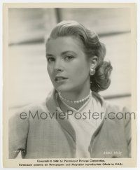 7m420 GRACE KELLY 8x10 still '56 incredible close portrait of the beauty wearing pearl necklace!