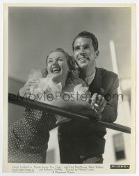 7m428 HANDS ACROSS THE TABLE 8x10.25 still '35 happy Fred MacMurray & laughing Carole Lombard!