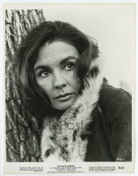 7m431 HAPPY ENDING 8x10 still '70 close up of sad Jean Simmons in fur collared coat!
