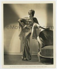7m488 IDA LUPINO deluxe 8x10 still '37 wearing a pale pink satin gown in fall for Artists & Models!