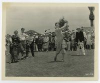 7m632 LOVE IN THE ROUGH 8.25x10 still '30 great image of golfer Robert Montgomery teeing off!