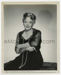 7m653 MARJORIE RAMBEAU 8x10 still '53 seated c/u wearing pearls when she was in Bad For Each Other!