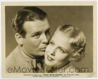 7m667 MONEY MEANS NOTHING 8x10 still '34 romantic close up of Wallace Ford & pretty Gloria Shea!