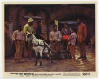 7m075 PORGY & BESS color 8x10 still '59 handicapped Sidney Poitier riding on cart pulled by goat!
