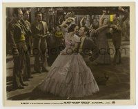 7m077 RAMONA color 8x10 still '36 3 men wait for turn to dance with Loretta Young after Kent Taylor!