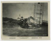 7m749 REVENGE OF THE CREATURE 8x10 still '55 monster pulls man off boat ladder & drags him in water!