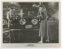 7m773 SABRINA 8x10.25 still '54 great image of pretty Audrey Hepburn standing by Rolls-Royce!