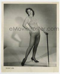 7m788 SHIRLEY LYNN 8.25x10 publicity still '60s in skimpy outfit & fishnet stockings by Riddle!