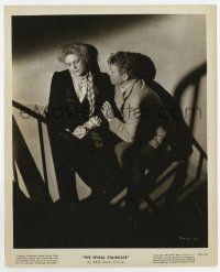 7m801 SPIRAL STAIRCASE 8.25x10 still '46 Gordon Oliver sits with Ethel Barrymore on stairs!